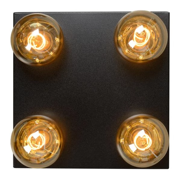 Lucide SURTUS - Flush ceiling light - 4xE27 - Black - detail 2